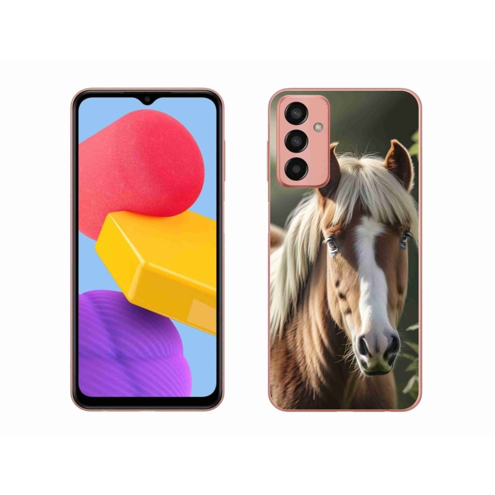 Zselés borítás mmCase Samsung Galaxy M13 készülékhez - ló könnyű sörénnyel