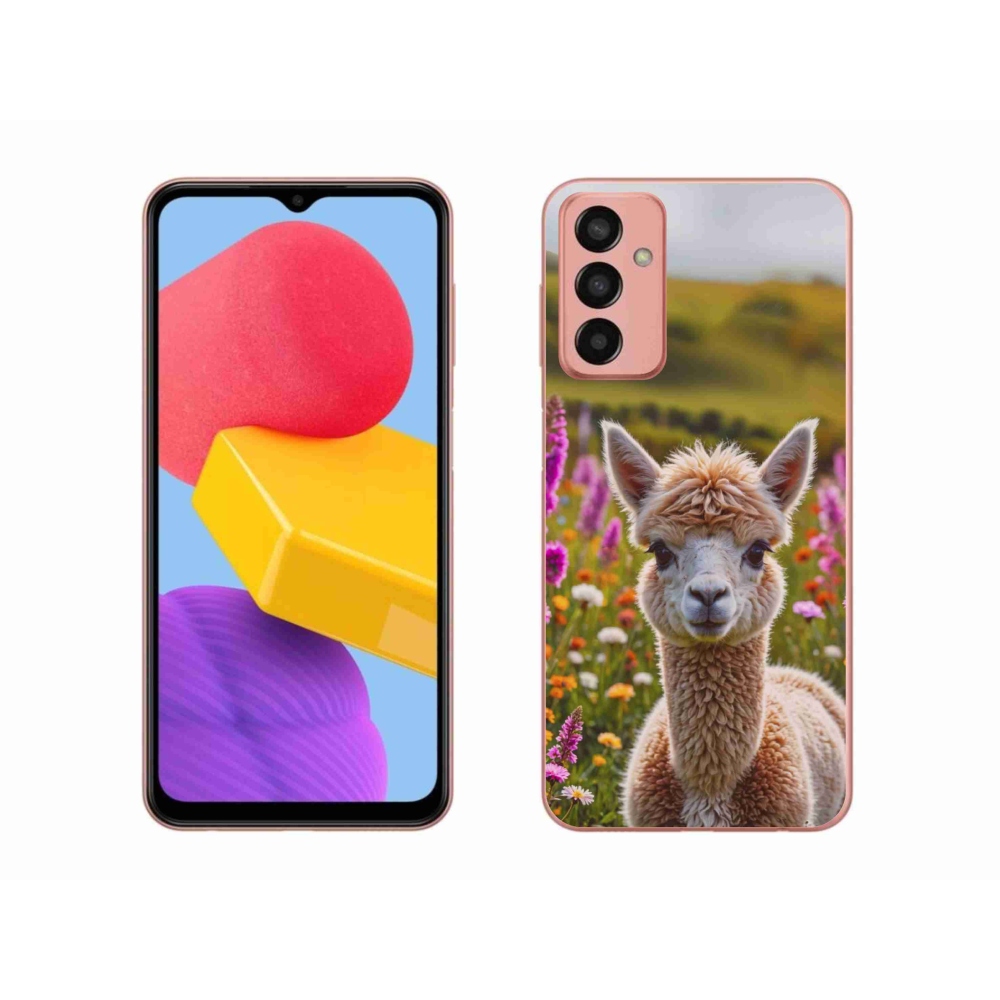 Zselés borítás mmCase Samsung Galaxy M13 készülékhez - láma a réten