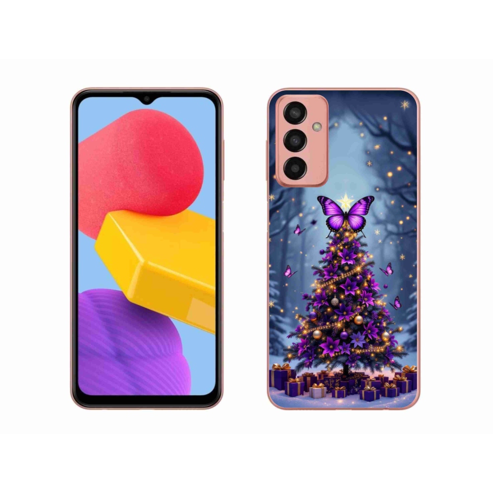 Gél borítás mmCase Samsung Galaxy M13 - pillangó karácsonyfa
