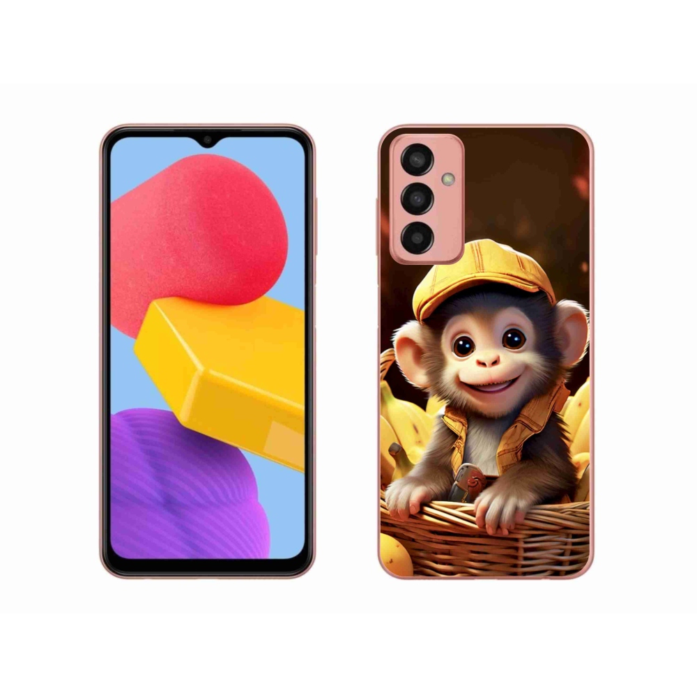 Zselés borítás mmCase Samsung Galaxy M13 készülékhez - majom a kosárban