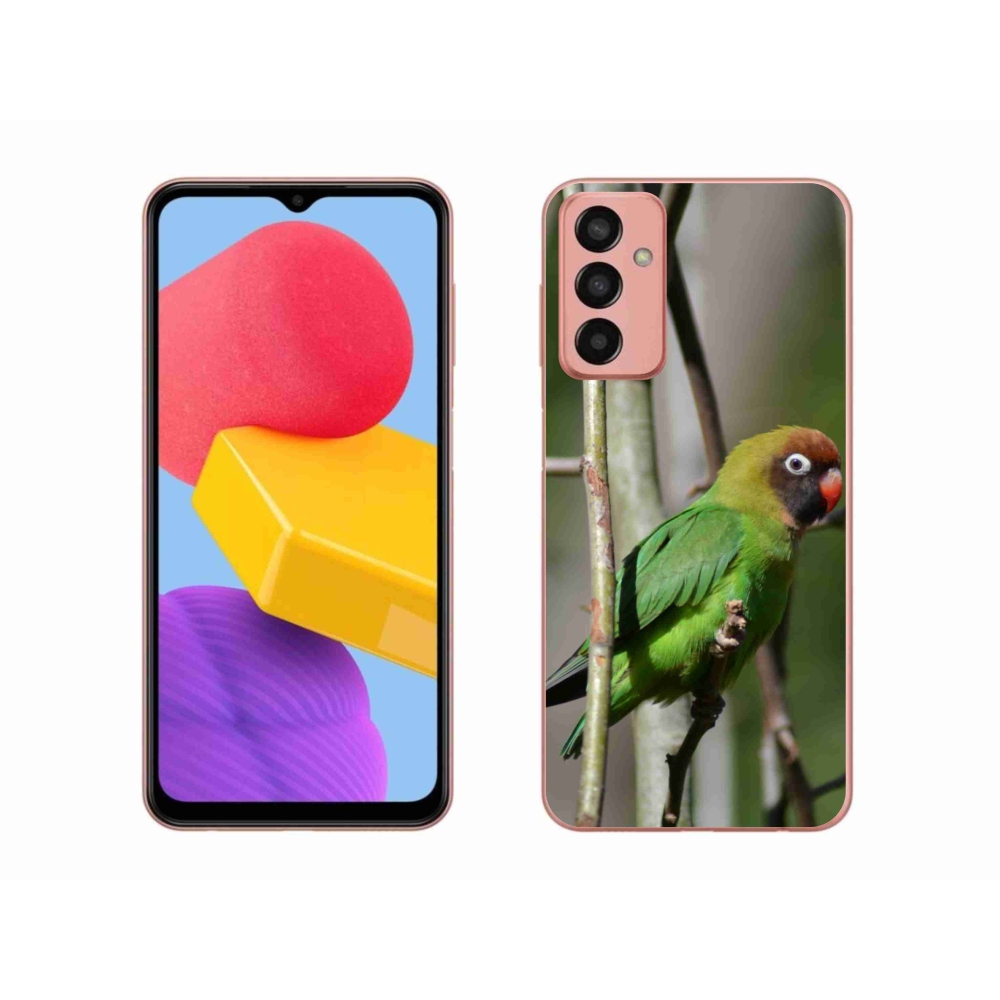 Gél borítás mmCase Samsung Galaxy M13 készülékhez - papagáj agapornis