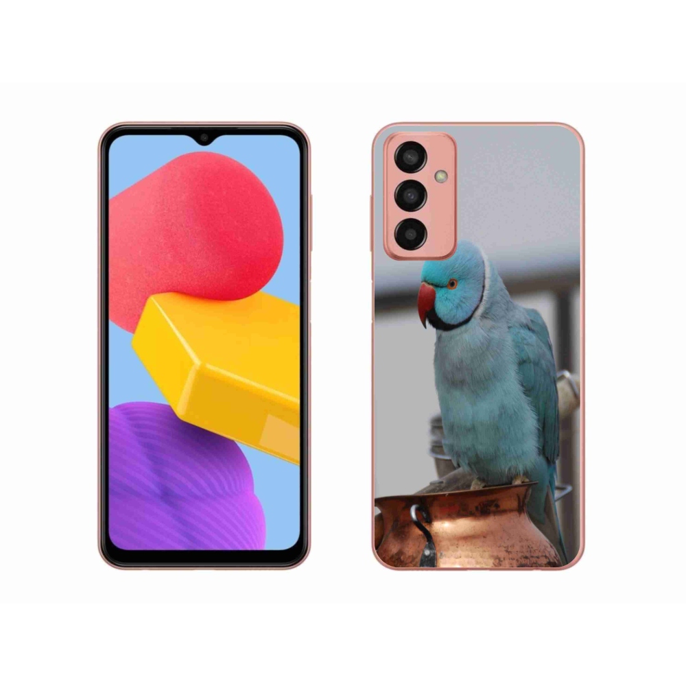 Zselés borítás mmCase Samsung Galaxy M13 készülékhez - papagáj alexander kék