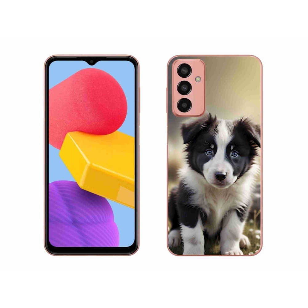 Gél borító mmCase Samsung Galaxy M13 készülékhez - aranyos border collie
