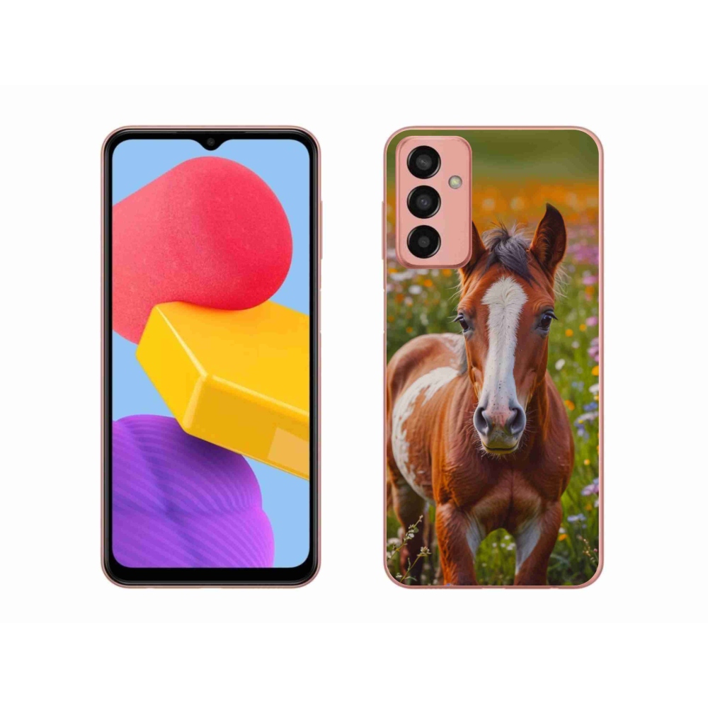 Gél borító mmCase Samsung Galaxy M13 készülékhez - aranyos csikó