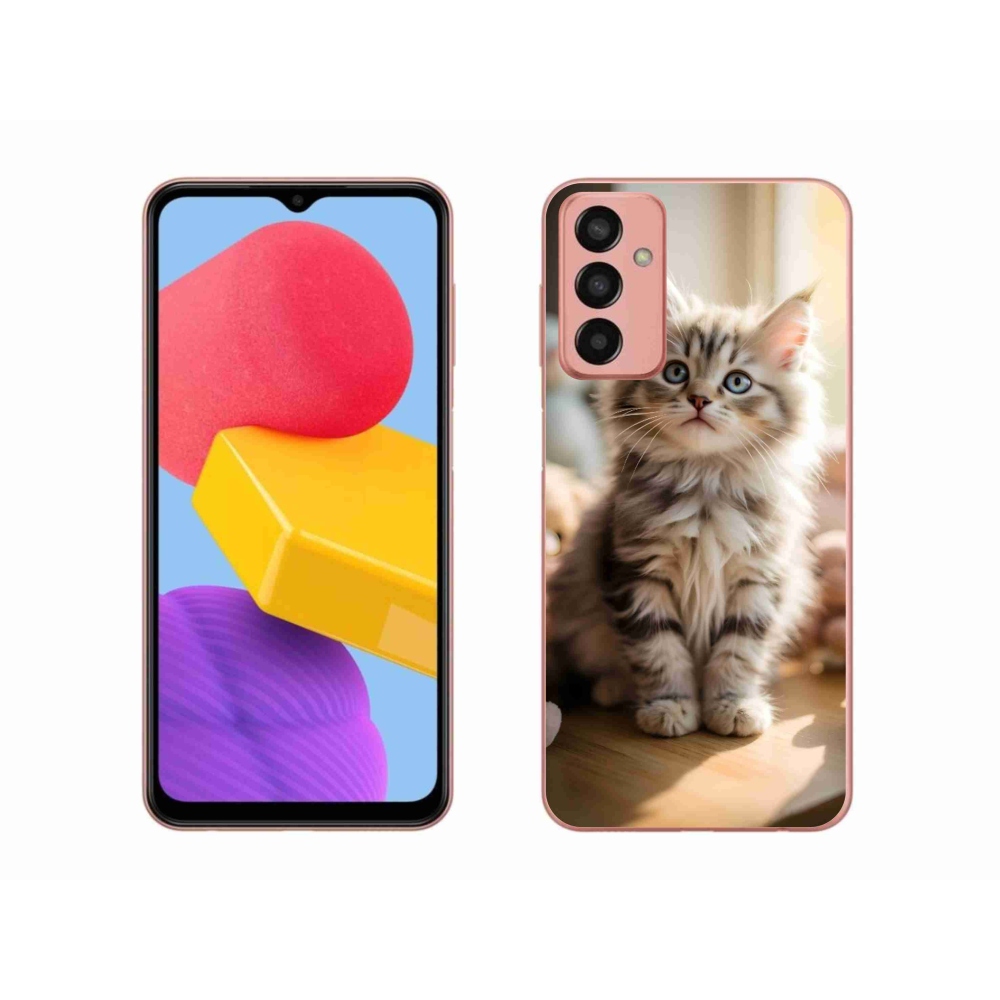Gél borítás mmCase Samsung Galaxy M13 készülékhez - aranyos cica 10