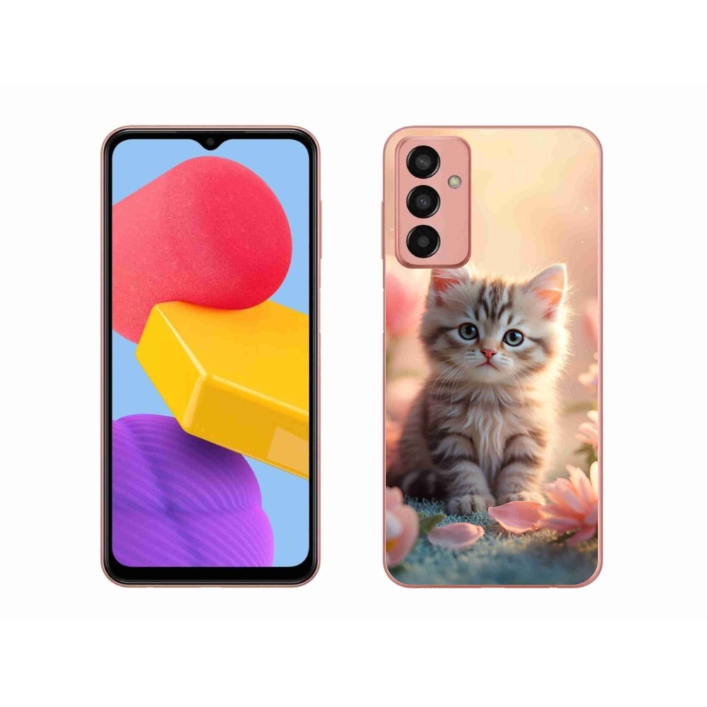 Gél borító mmCase Samsung Galaxy M13 készülékhez - aranyos cica 8