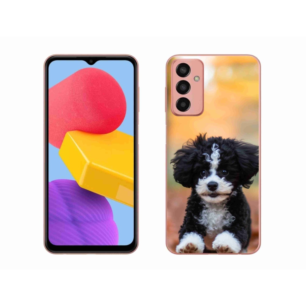Gél borítás mmCase Samsung Galaxy M13 készülékhez - aranyos kiskutya 2