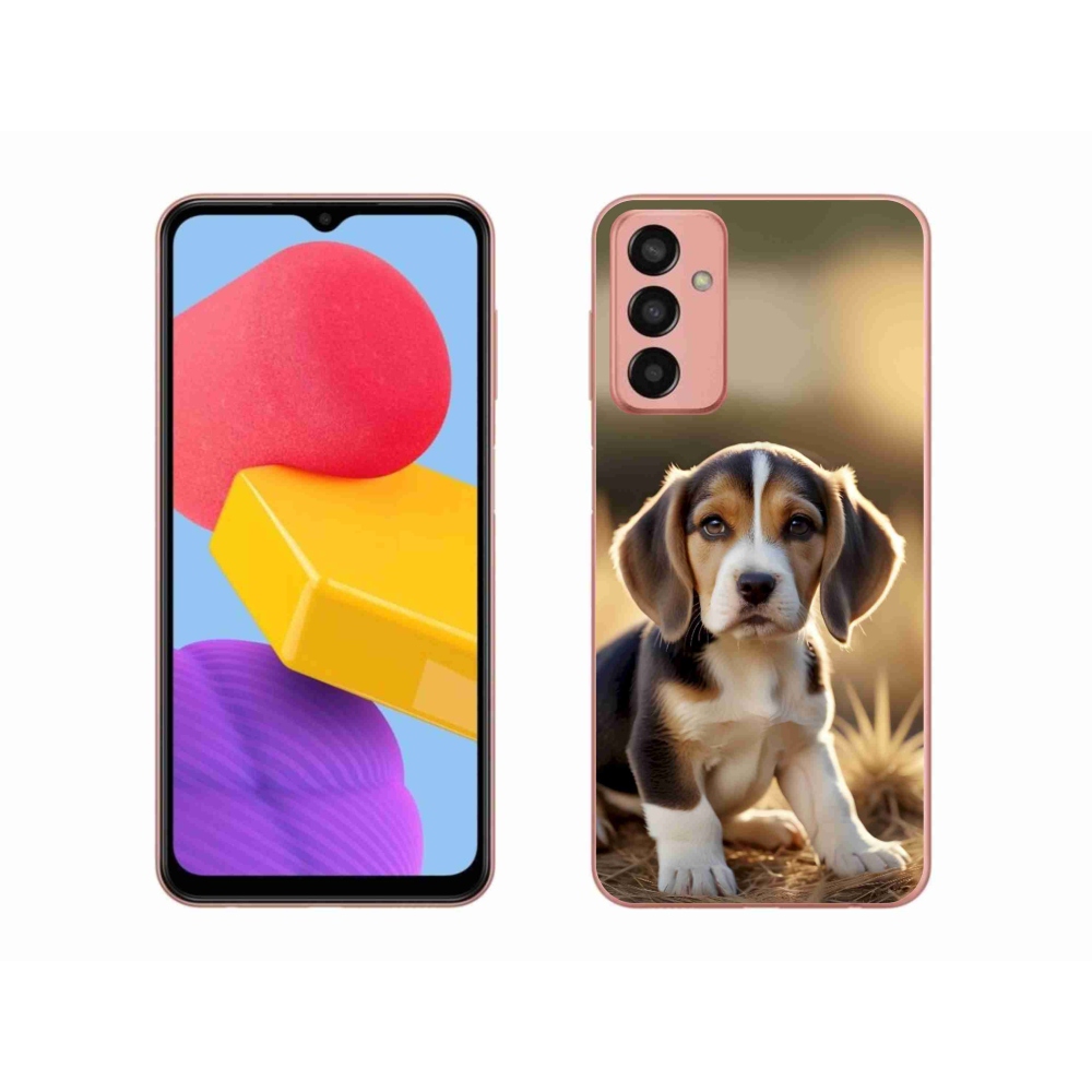 Gél borítás mmCase Samsung Galaxy M13 készülékhez - aranyos beagle