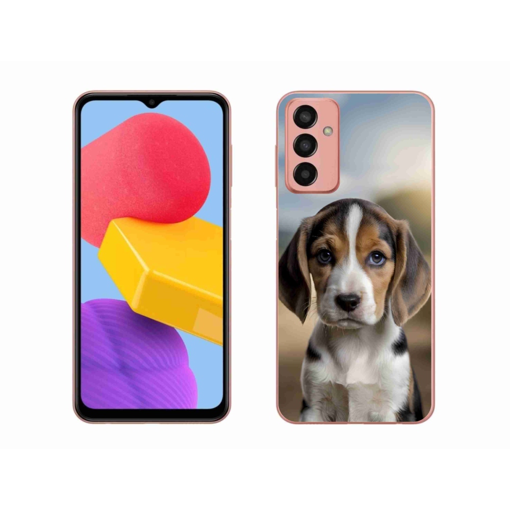 Gél borítás mmCase Samsung Galaxy M13 készülékhez - aranyos beagle