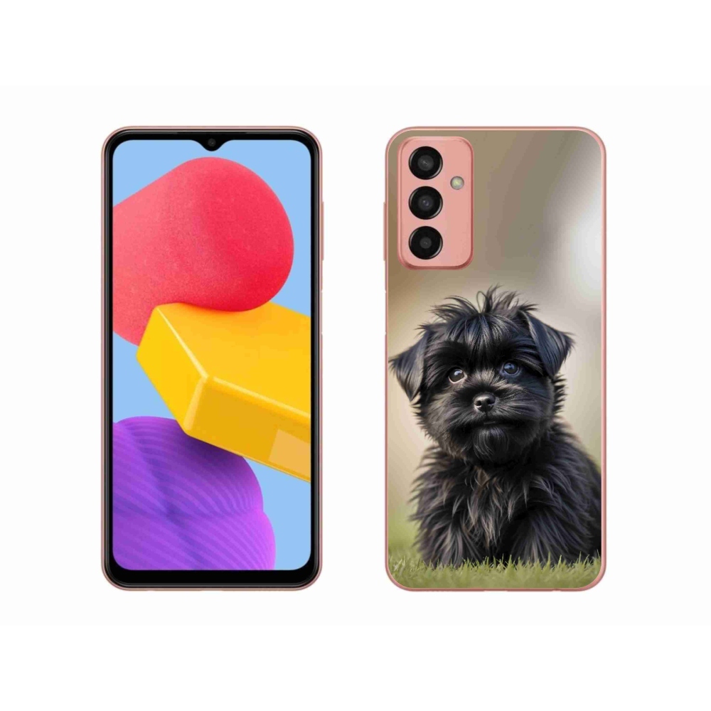 Gél borítás mmCase Samsung Galaxy M13 készülékhez - aranyos fekete kutya