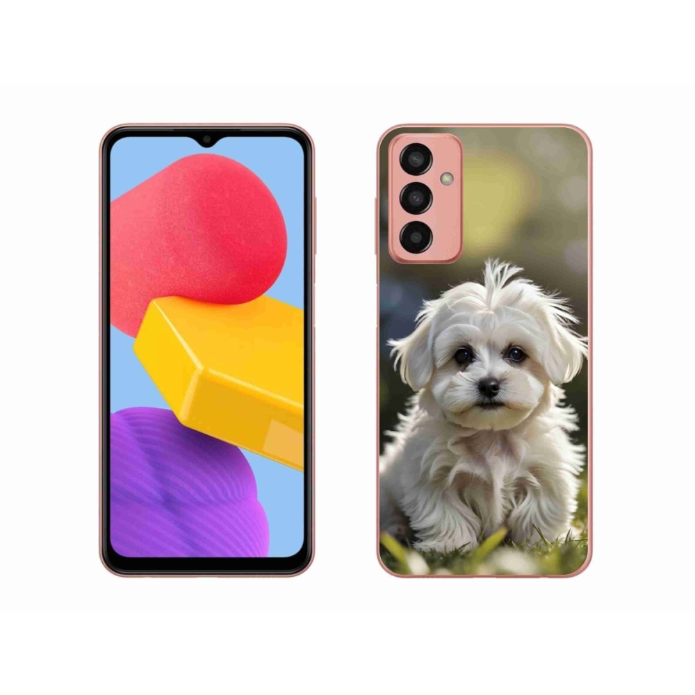 Gél borítás mmCase Samsung Galaxy M13 készülékhez - aranyos máltai kutya