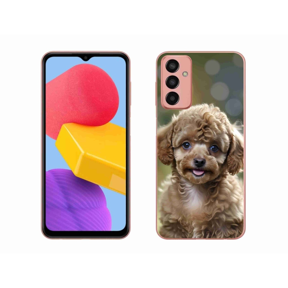 Gél borítás mmCase Samsung Galaxy M13 készülékhez - aranyos uszkár