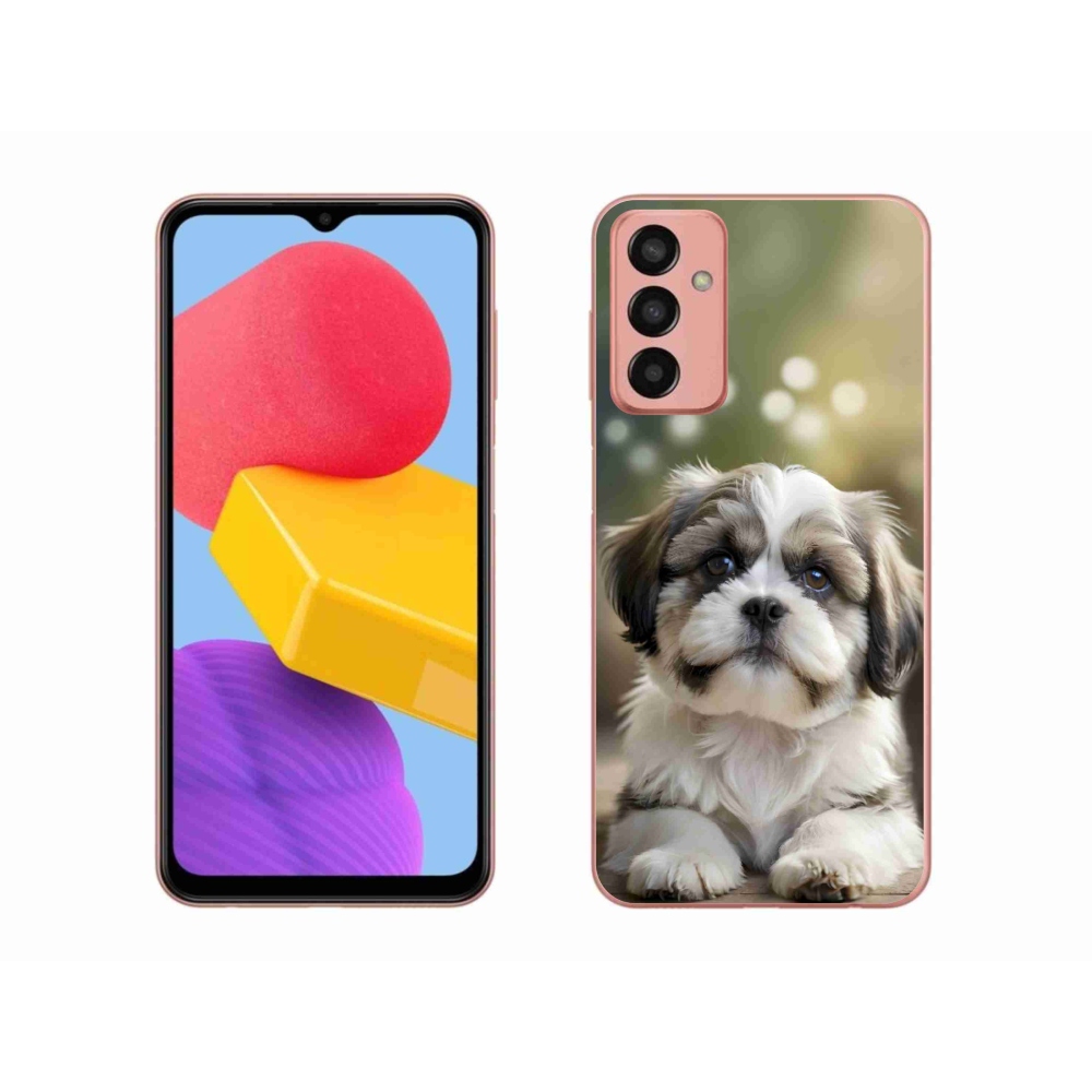 Gél borítás mmCase Samsung Galaxy M13 készülékhez - aranyos shih-tzu