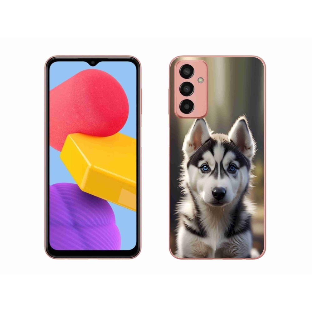 Gél borító mmCase Samsung Galaxy M13 készülékhez - aranyos szibériai husky