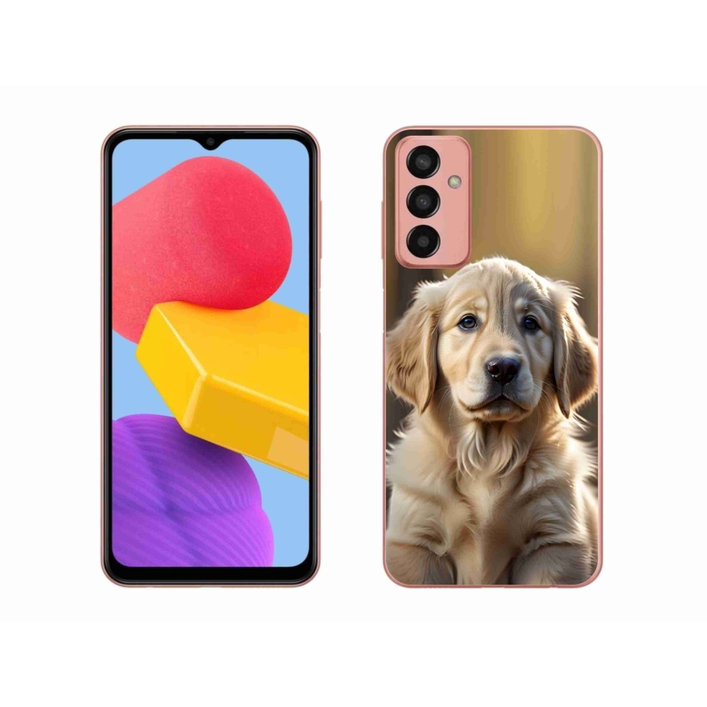 Gél borítás mmCase Samsung Galaxy M13 készülékhez - aranyos arany retriever