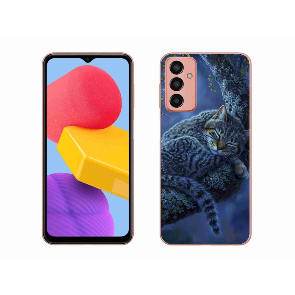 Gél borítás mmCase Samsung Galaxy M13 készülékhez - alvó macska
