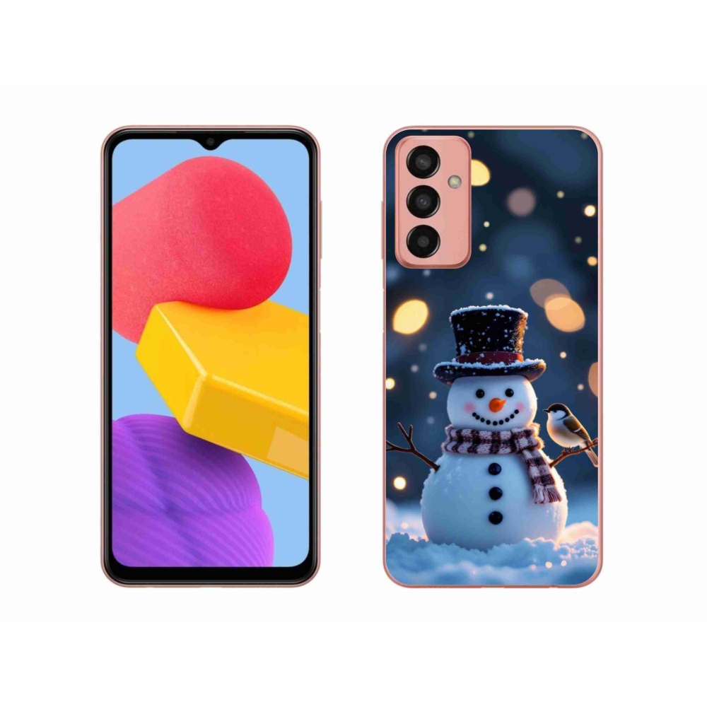 Gél borítás mmCase Samsung Galaxy M13 készülékhez - Karácsonyi hóember