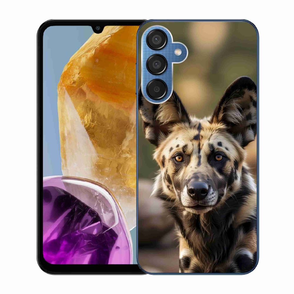 Gél borítás mmCase Samsung Galaxy M15 5G - afrikai vadkutya számára