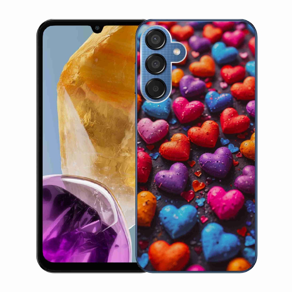 Gél védőhuzat mmCase Samsung Galaxy M15 5G - színes szív