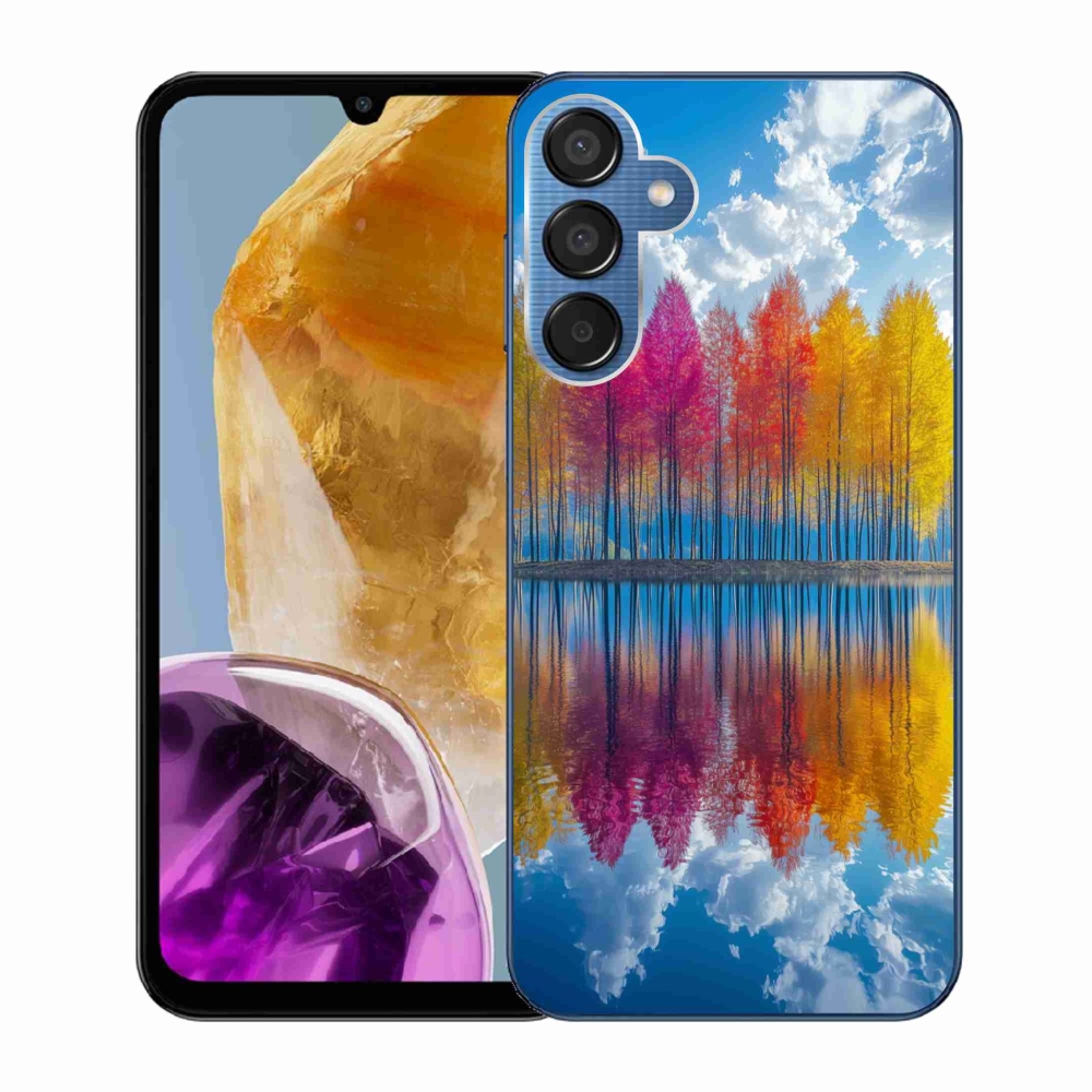 Gél borítás mmCase Samsung Galaxy M15 5G - színes fákhoz