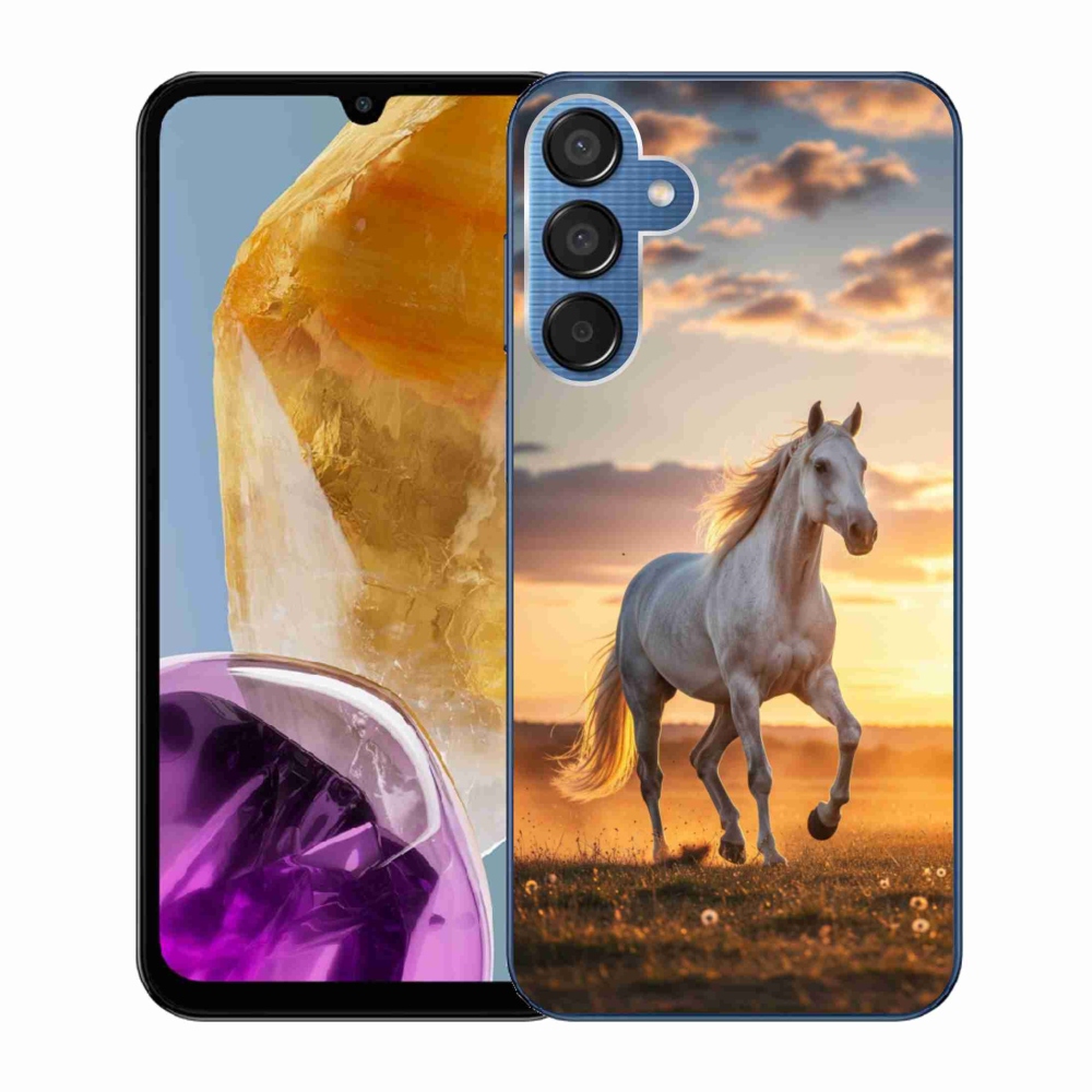 Gél borítás mmCase Samsung Galaxy M15 5G - futó fehér ló 2