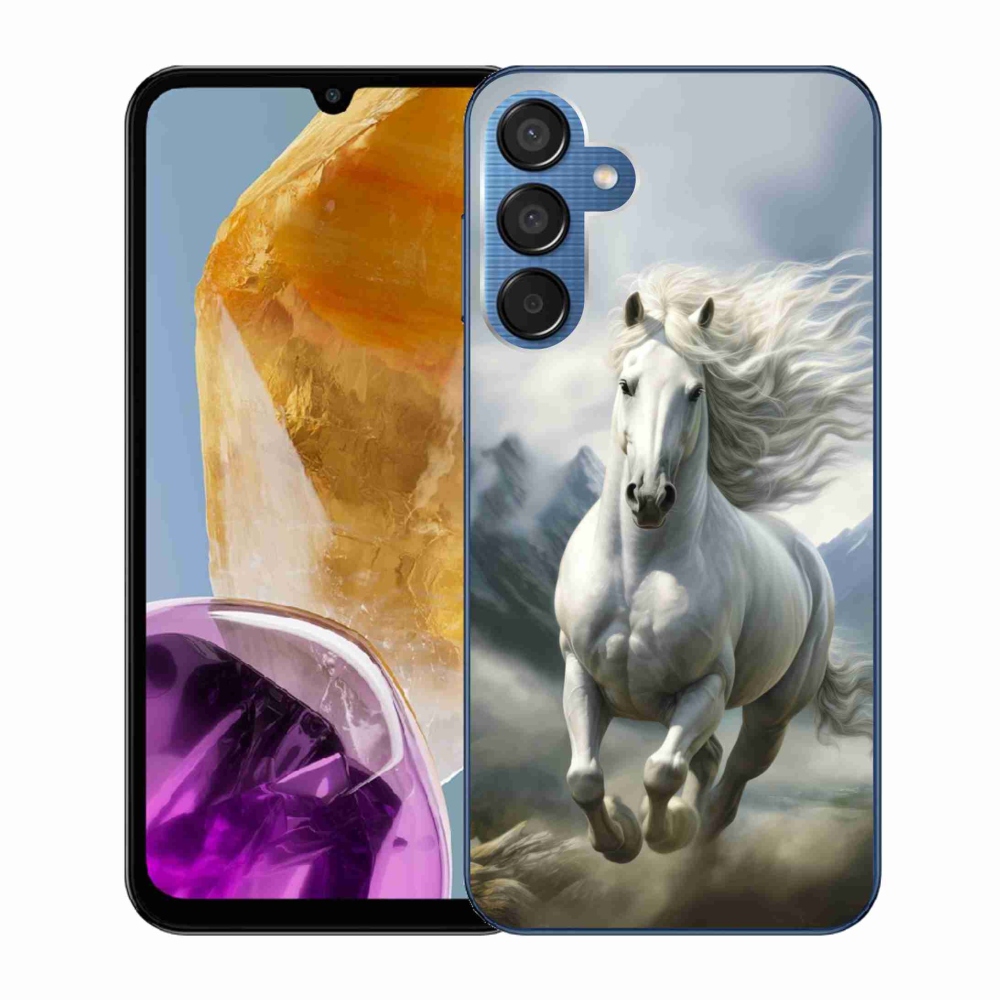 Gél borítás mmCase Samsung Galaxy M15 5G - futó fehér ló 3
