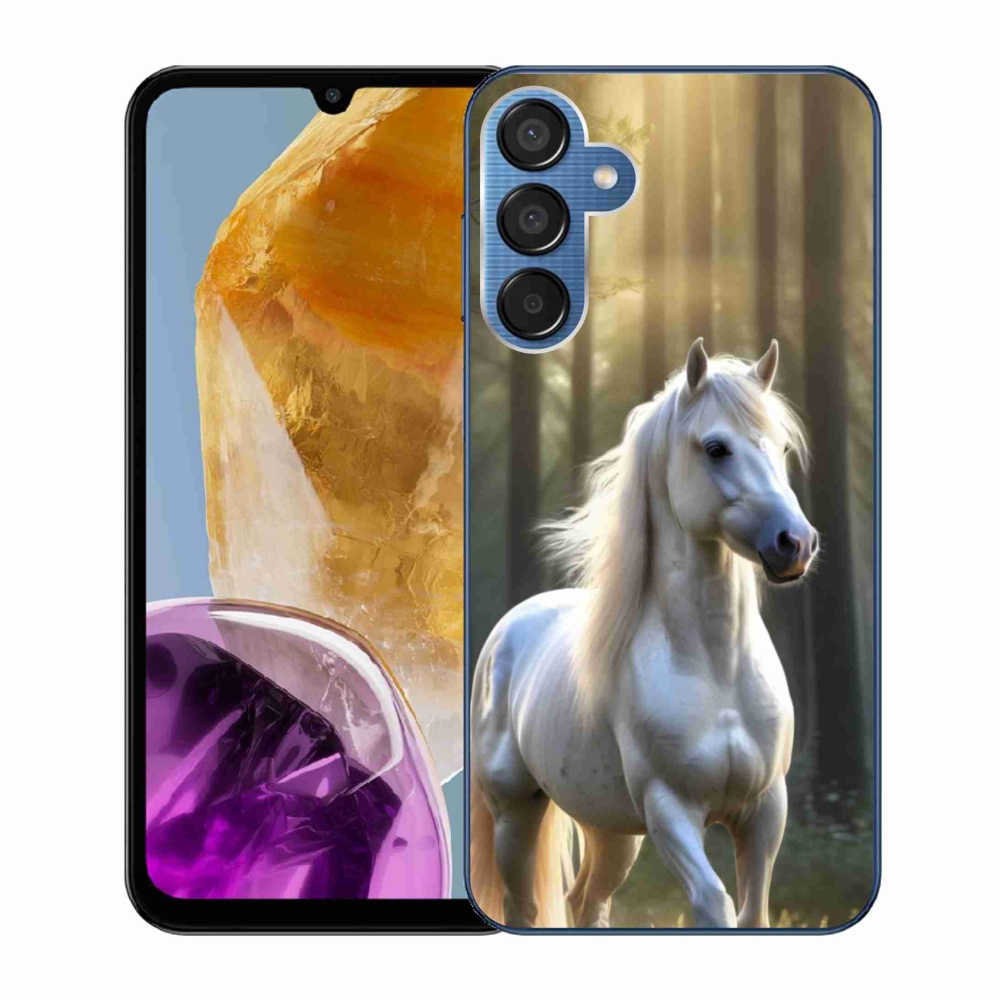 Zselés borítás mmCase Samsung Galaxy M15 5G - fehér ló 3