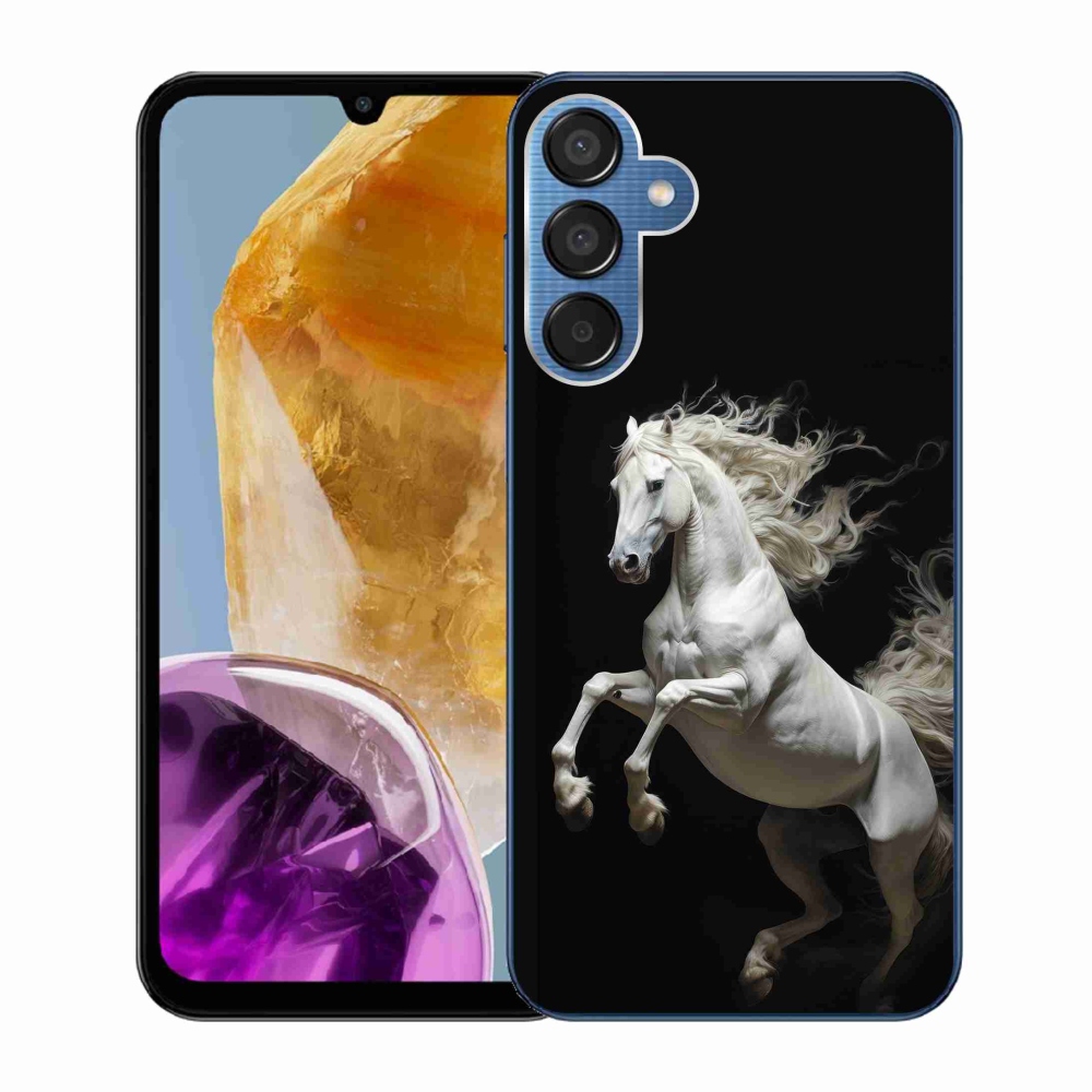 Gél védőhuzat mmCase Samsung Galaxy M15 5G - fehér ló 4