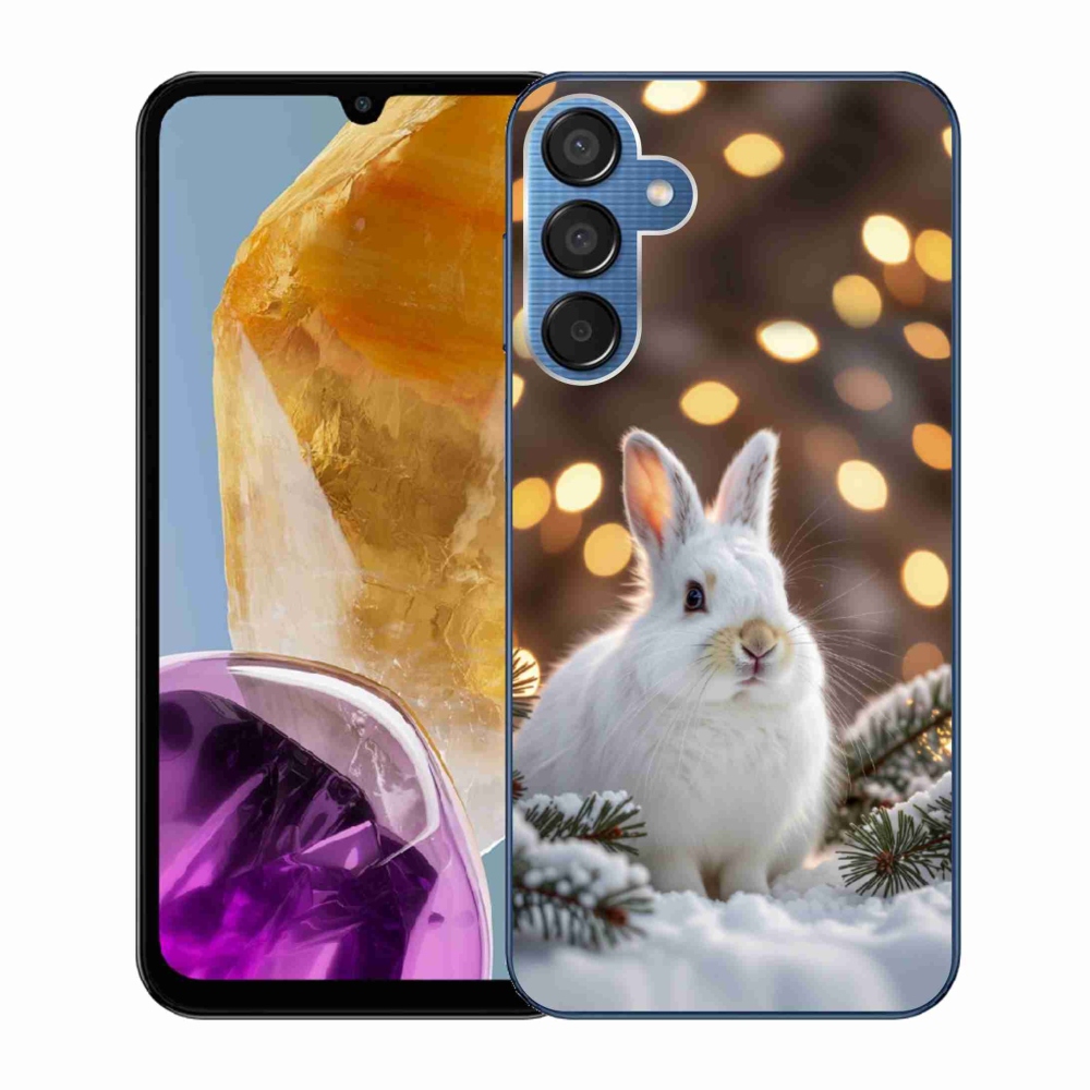 Gél védőhuzat mmCase Samsung Galaxy M15 5G - fehér nyúlhoz