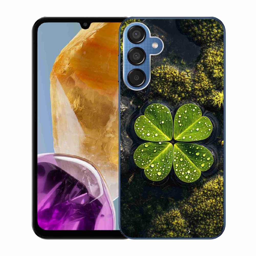 Zselés borítás mmCase Samsung Galaxy M15 5G - négylevelű lóhere