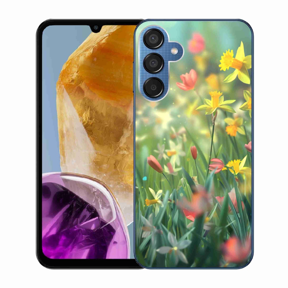 Gél borító mmCase Samsung Galaxy M15 5G - tavaszi virágokhoz