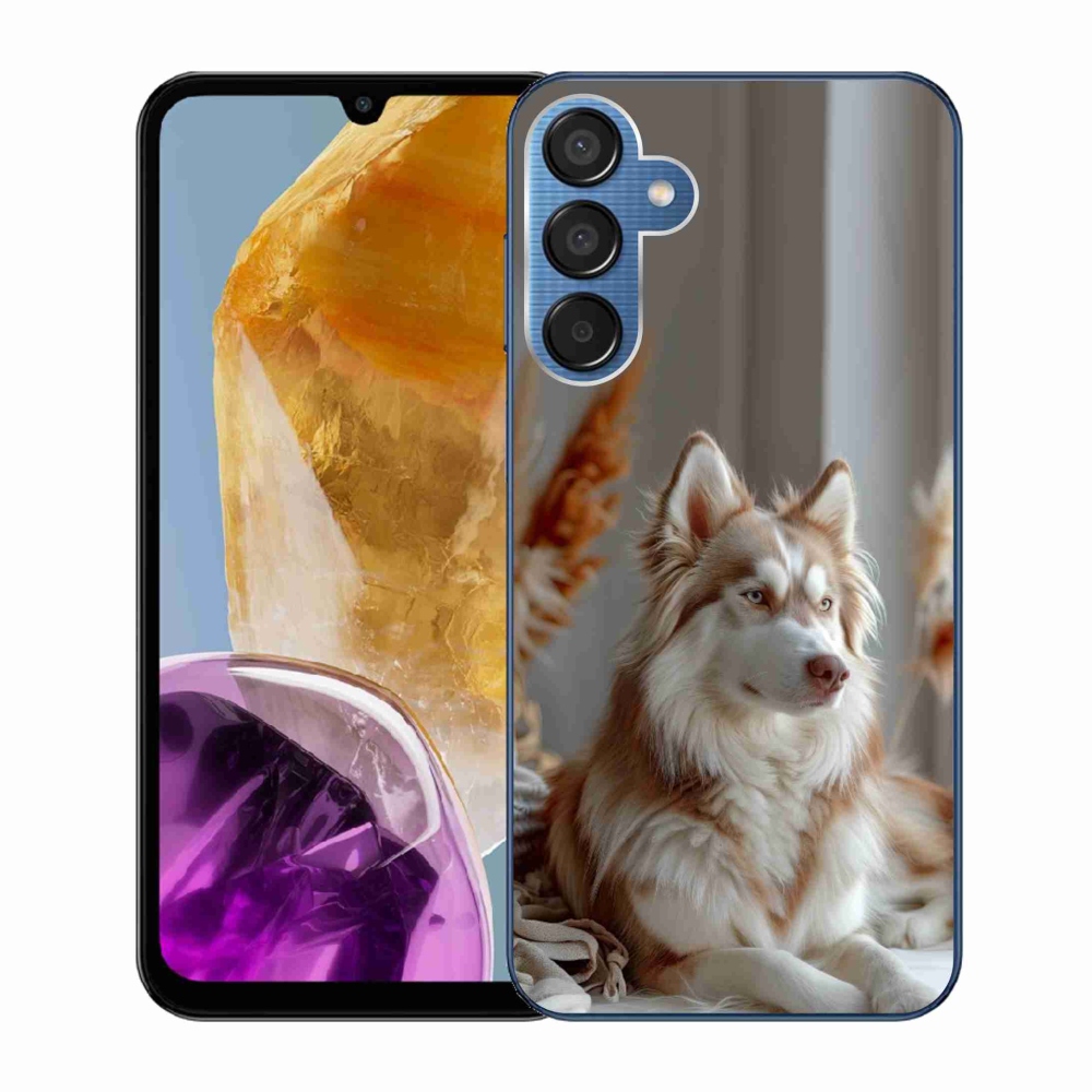 Gél borítás mmCase Samsung Galaxy M15 5G - csendes szibériai huskyhoz