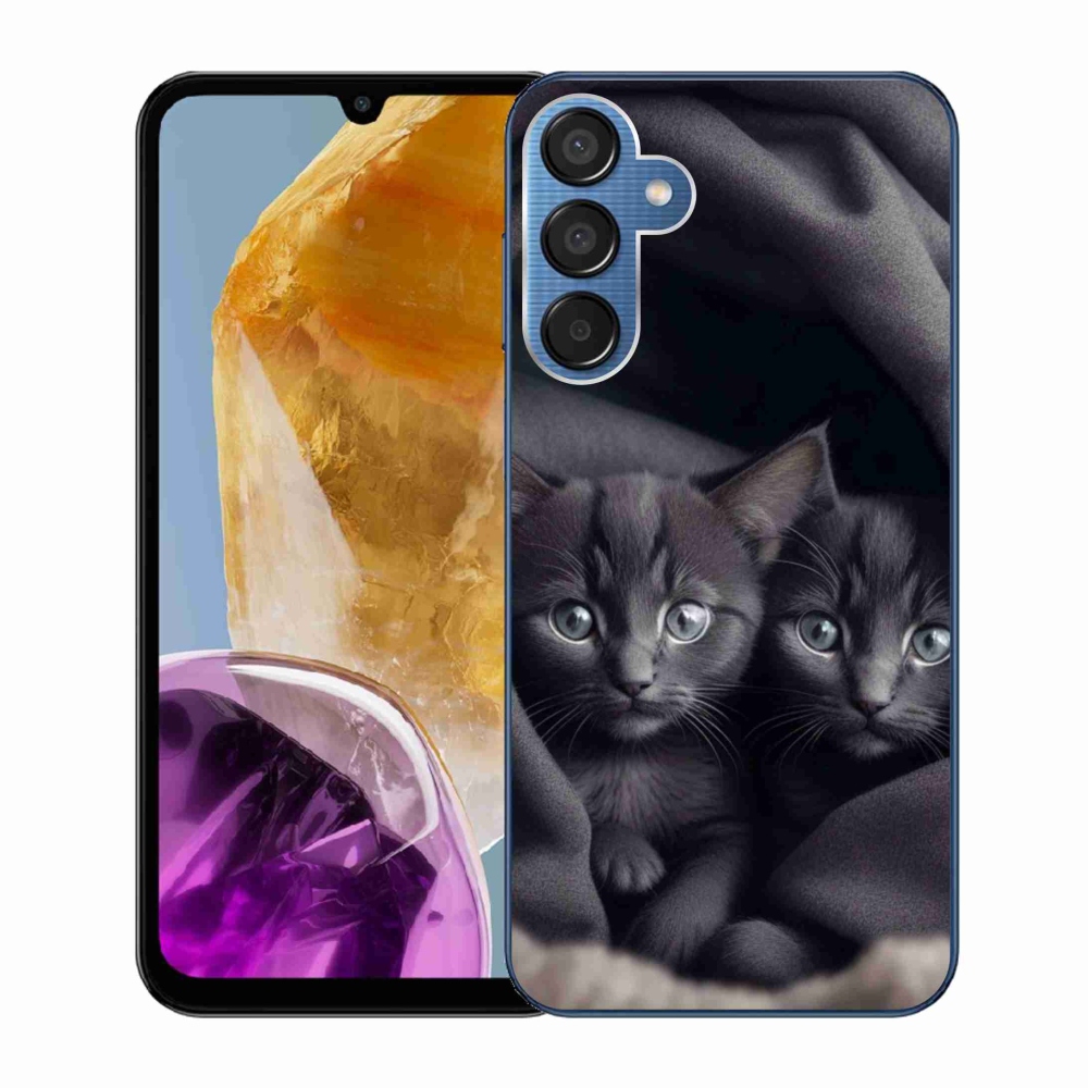 Zselés borítás mmCase Samsung Galaxy M15 5G - cat duo - Samsung Galaxy M15 5G számára