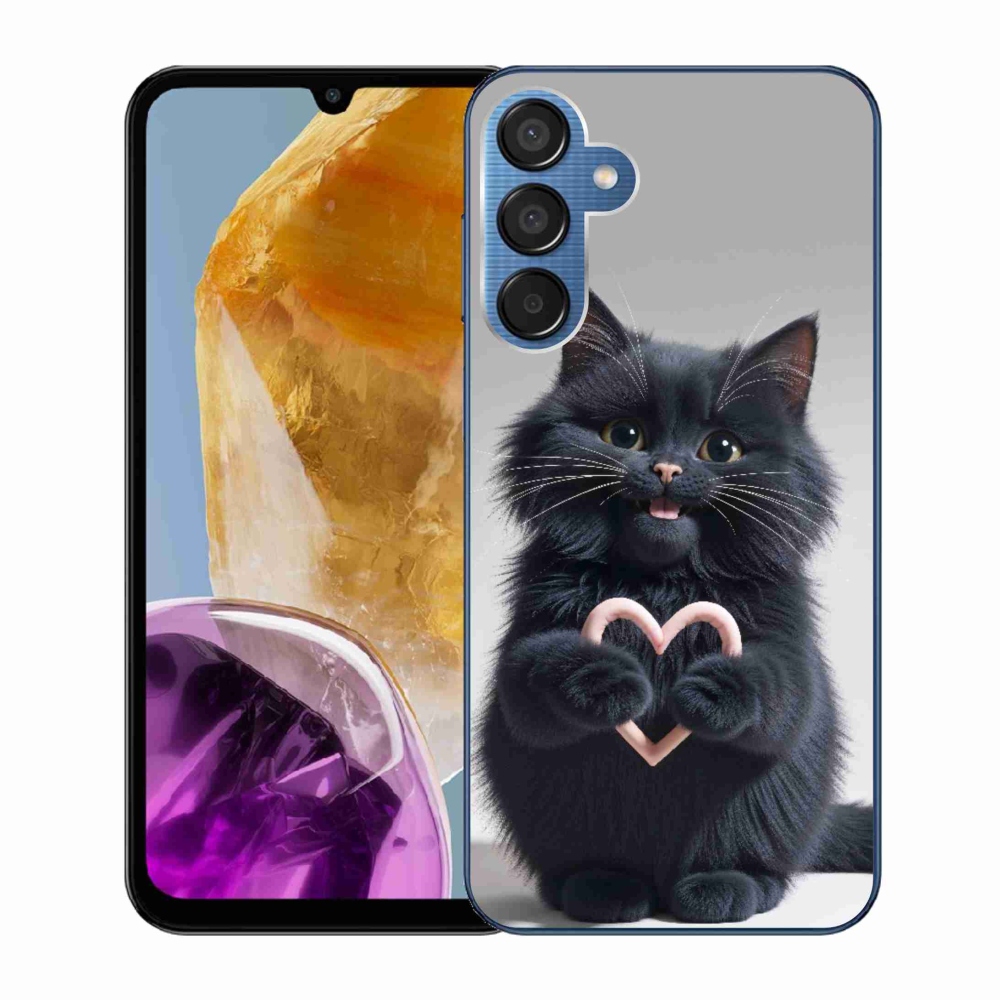Gél borítás mmCase Samsung Galaxy M15 5G - macskaszerelem 3