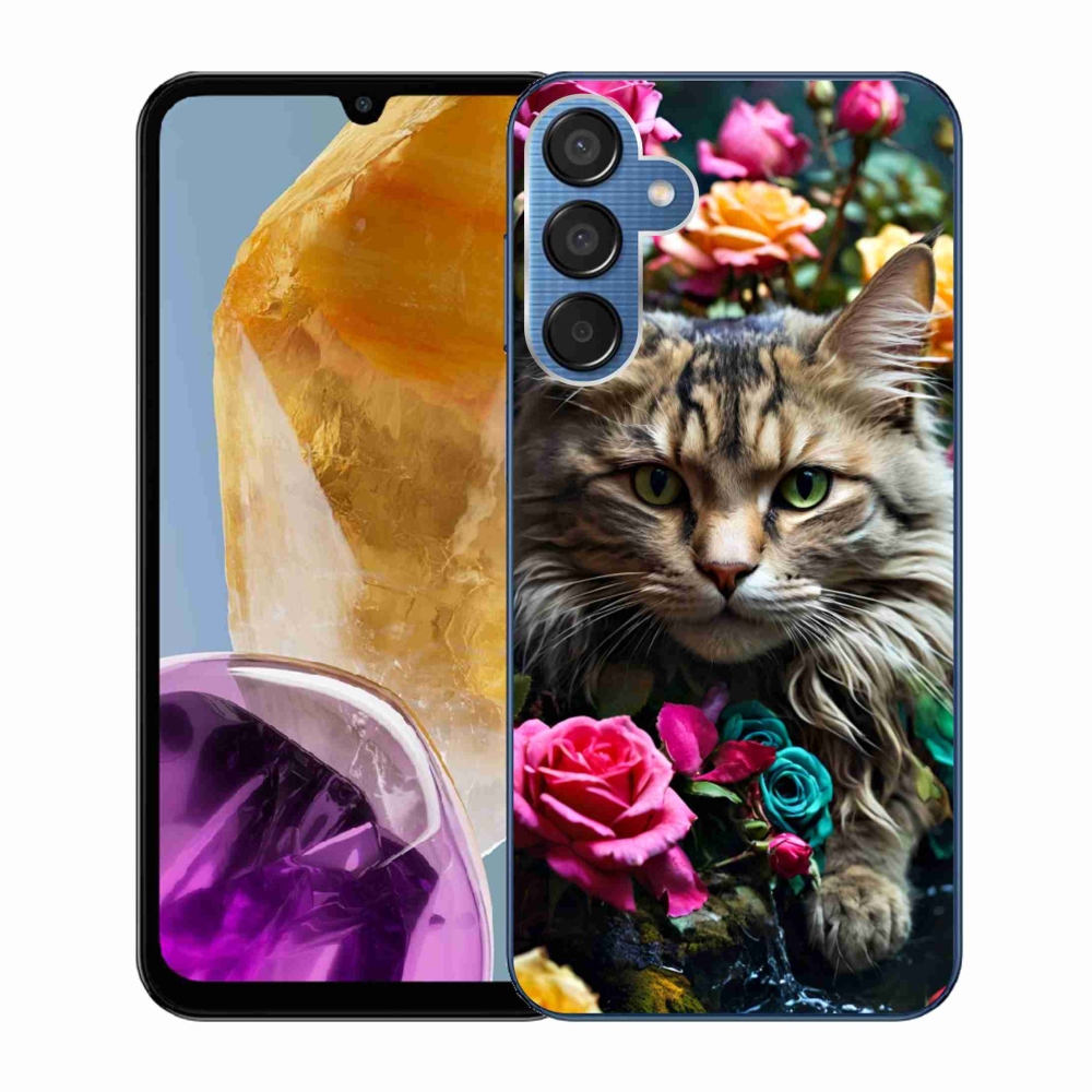 Zselés borítás mmCase Samsung Galaxy M15 5G - macskaszem nézet 2