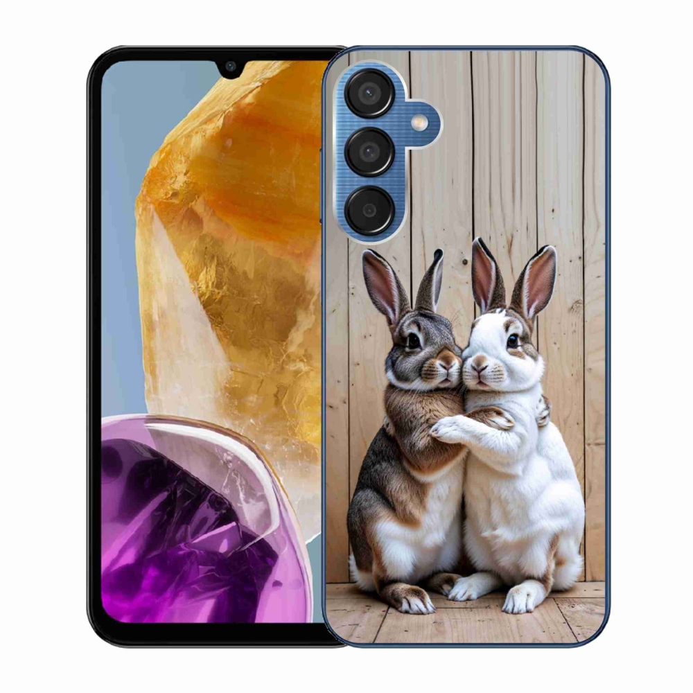 Zselés borítás mmCase Samsung Galaxy M15 5G - nyúl párhoz