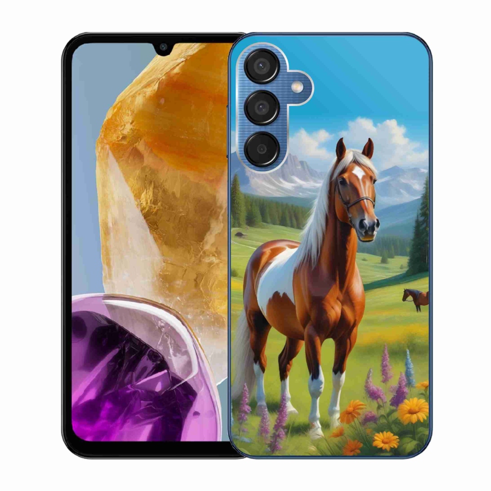 Zselés borítás mmCase Samsung Galaxy M15 5G - ló a réten
