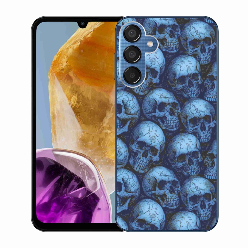 Zselés borítás mmCase Samsung Galaxy M15 5G - koponyákhoz