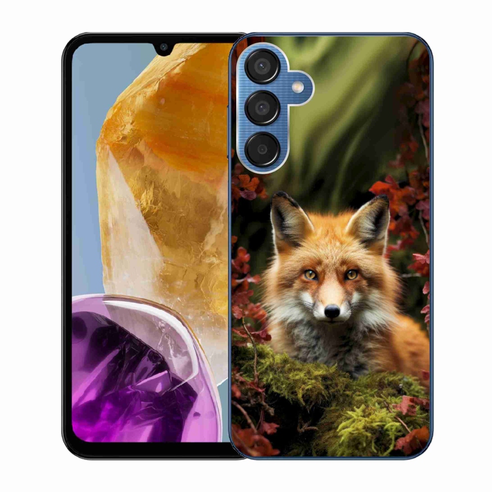 Zselés borítás mmCase Samsung Galaxy M15 5G - róka az erdőben