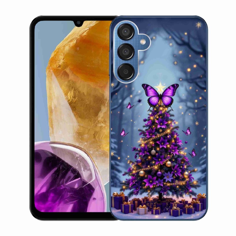Gél borítás mmCase Samsung Galaxy M15 5G - pillangó karácsonyfa