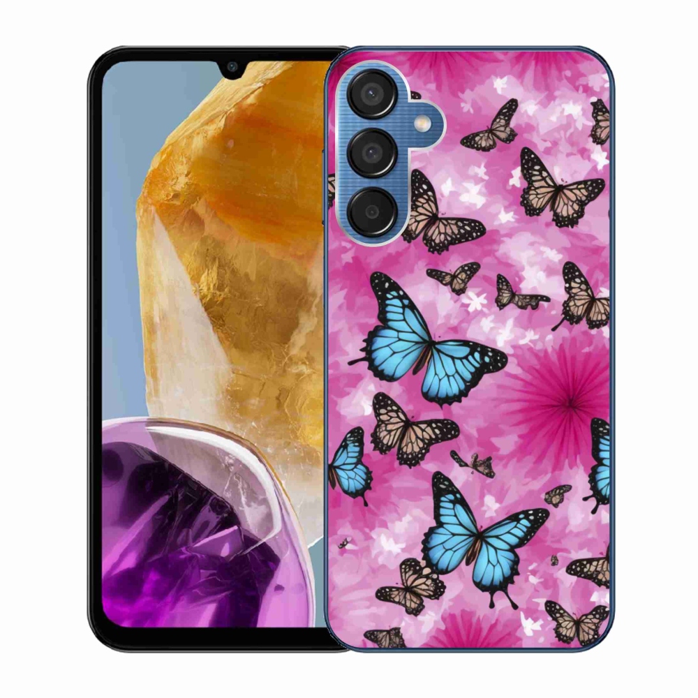 Gél borítás mmCase Samsung Galaxy M15 5G - pillangókert - Samsung Galaxy M15 5G számára