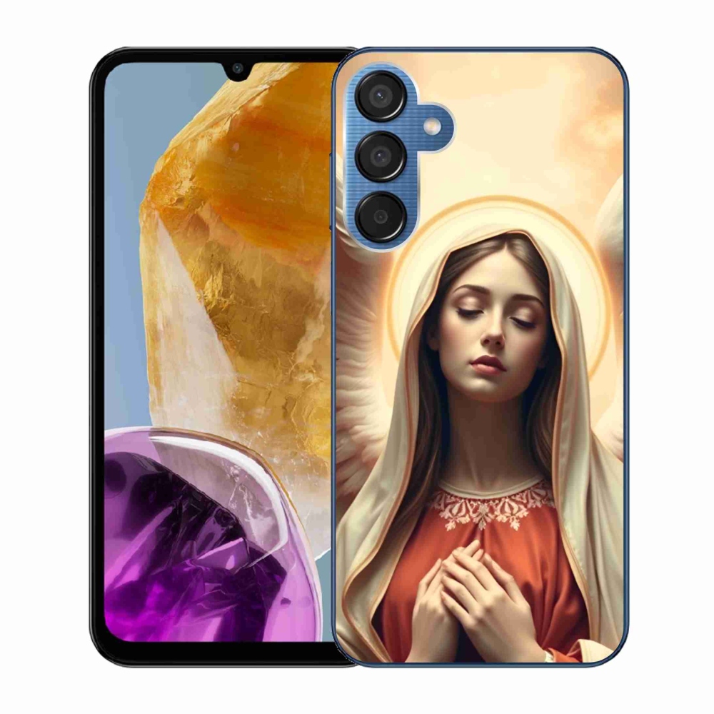 Zselés borítás mmCase Samsung Galaxy M15 5G - vallási motívumhoz