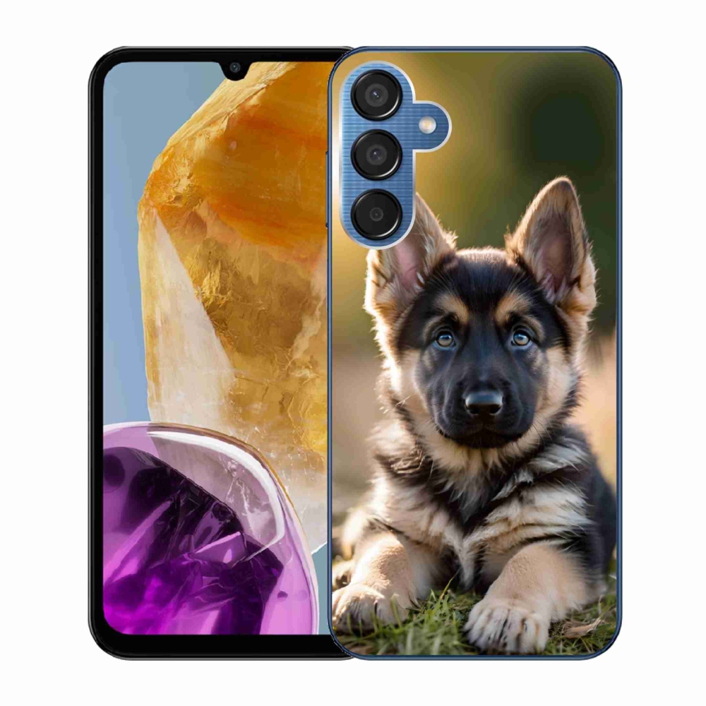 Zselés borítás mmCase Samsung Galaxy M15 5G - Német juhászkutya a természetben