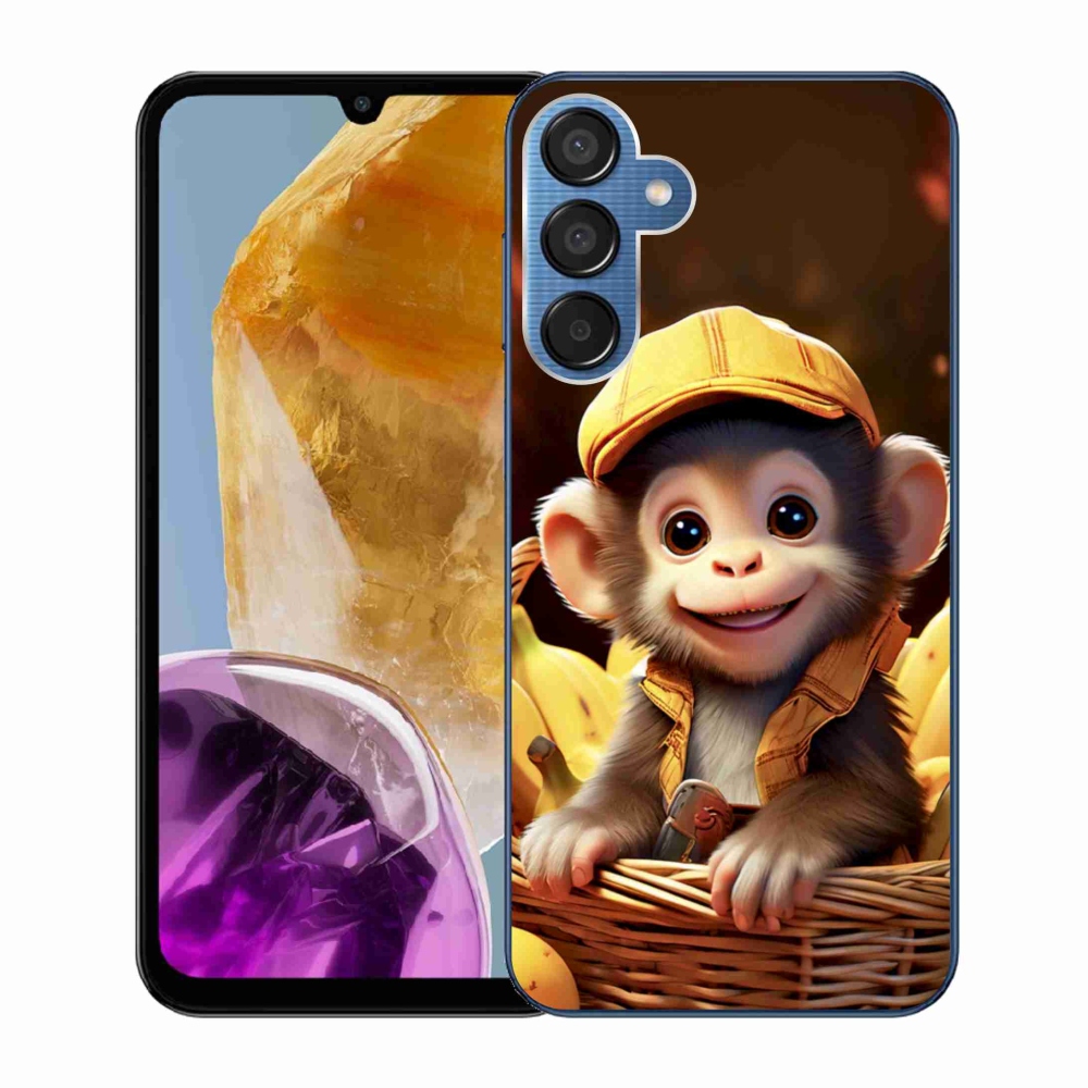 Zselés borítás mmCase Samsung Galaxy M15 5G - majom a kosárban