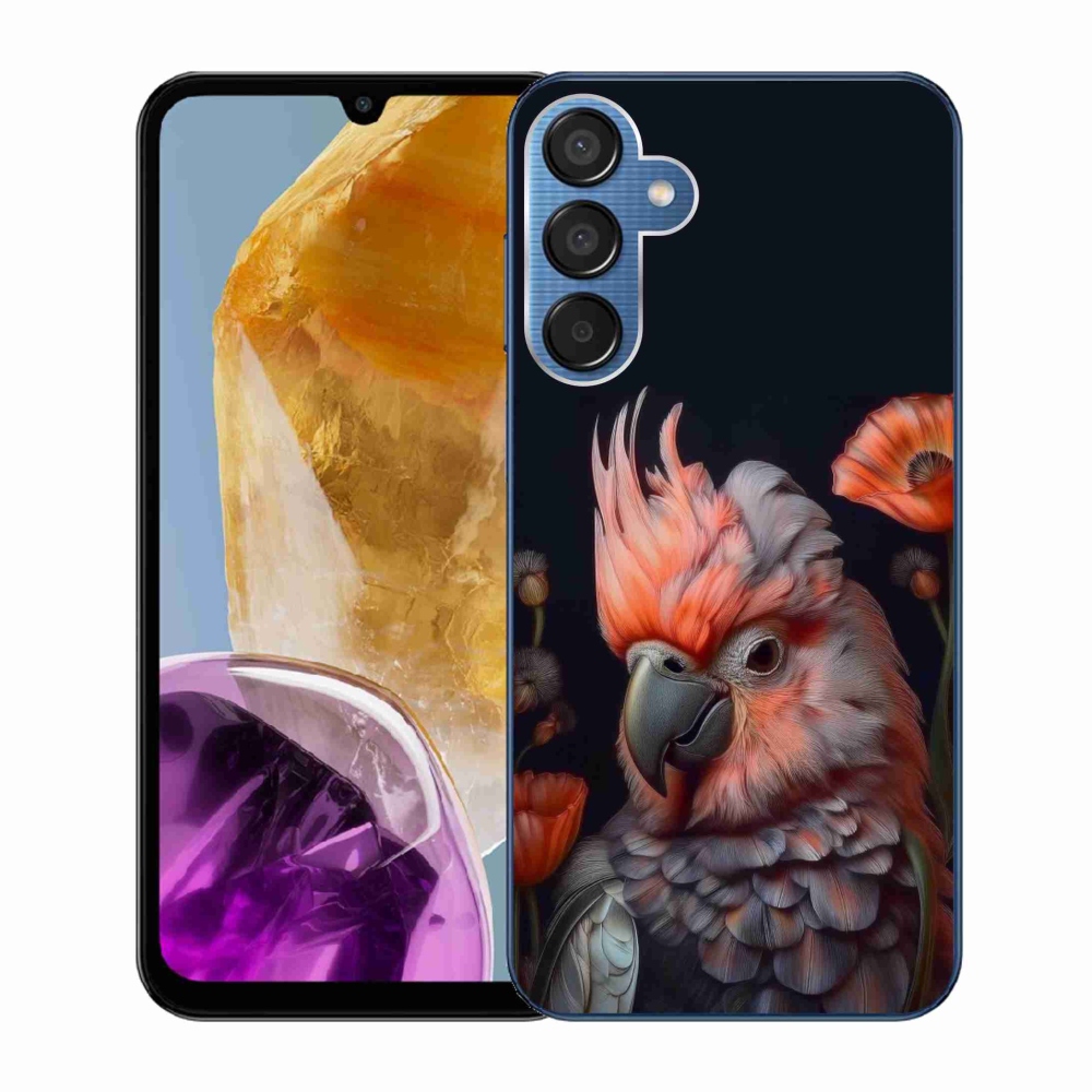 Gél borítás mmCase Samsung Galaxy M15 5G - papagáj kakadu színekben