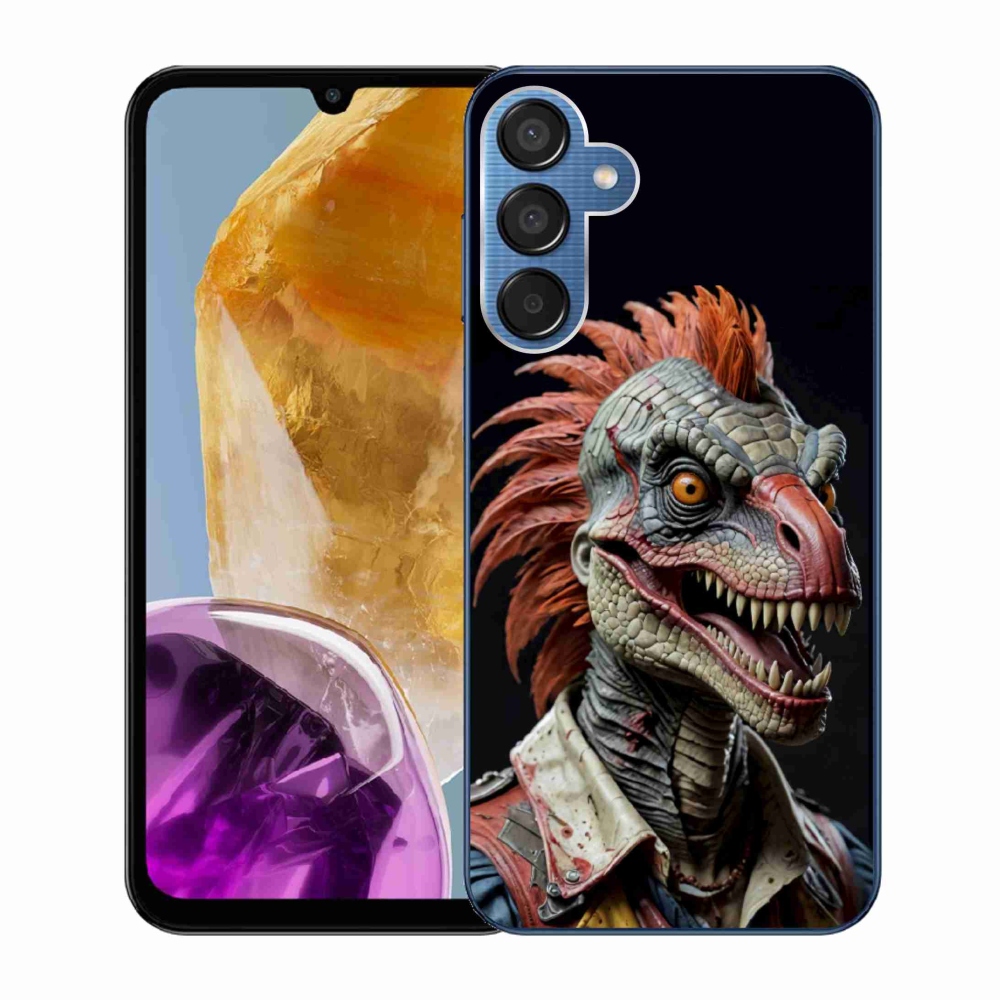Zselés borítás mmCase Samsung Galaxy M15 5G - punk dinoszauruszhoz