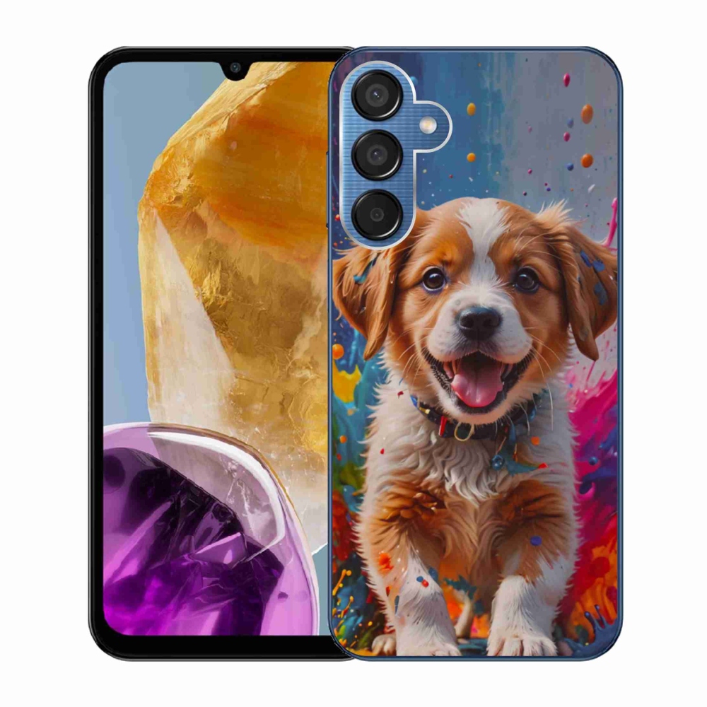 Gél borítás mmCase Samsung Galaxy M15 5G - aranyos kiskutya 3