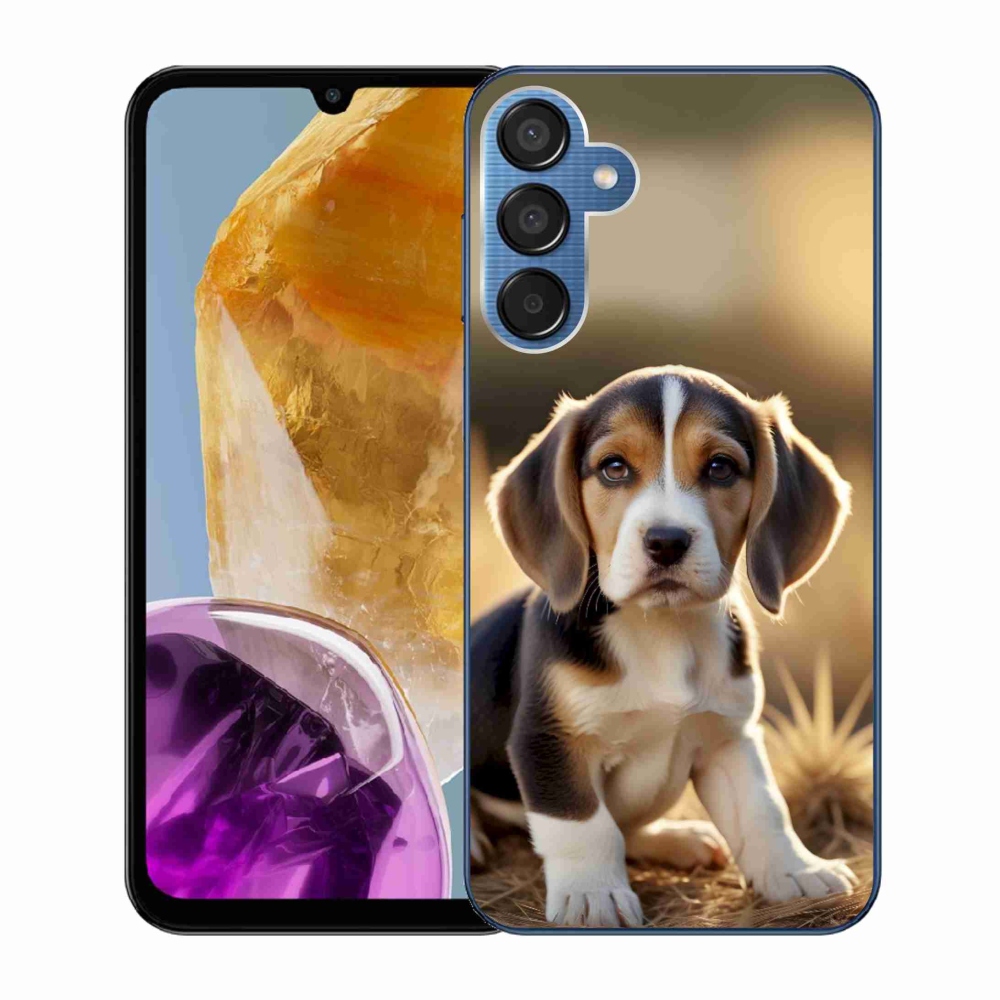 Gél borítás mmCase Samsung Galaxy M15 5G - aranyos beagle - Samsung Galaxy M15 5G számára