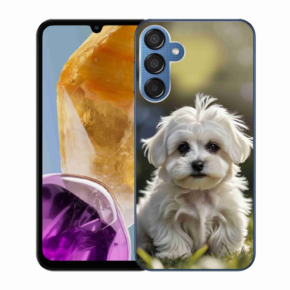 Gél borítás mmCase Samsung Galaxy M15 5G - aranyos máltai kutya