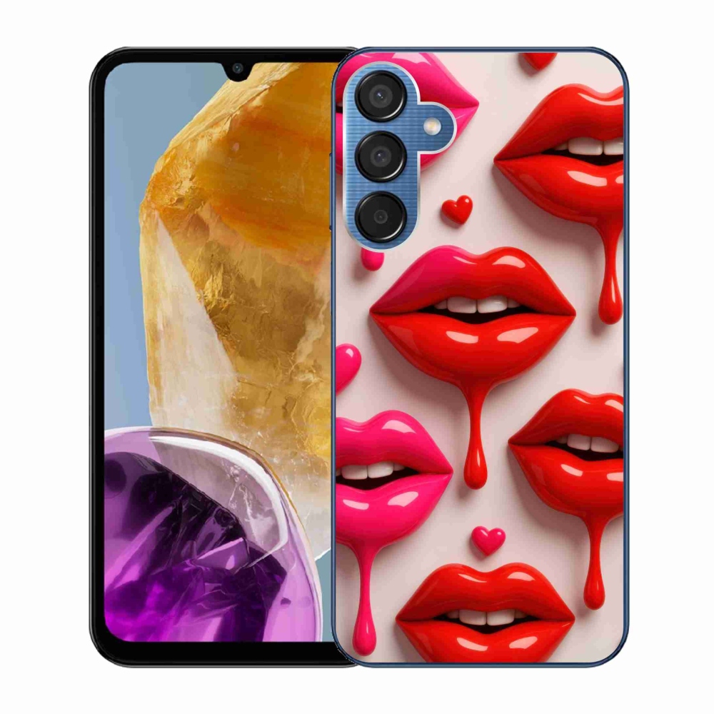 Zselés borítás mmCase Samsung Galaxy M15 5G - ajkak 2